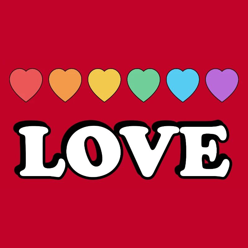 Love Rainbow Hearts