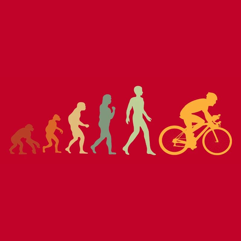 Evolution Cyclist Gift for Cyclist Bicycle MTB