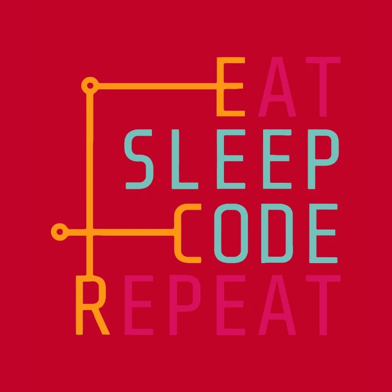 Eat Sleep Code-Wiederholung - Coder Developer Computer