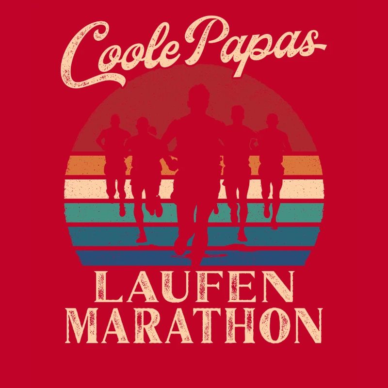 Cool Dads Run Marathon Retro Dad Gift
