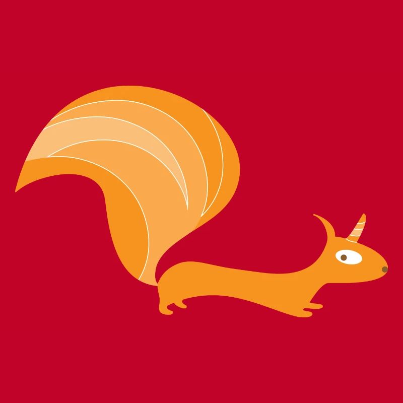 Eichhörnchen mit Einhorn (b)