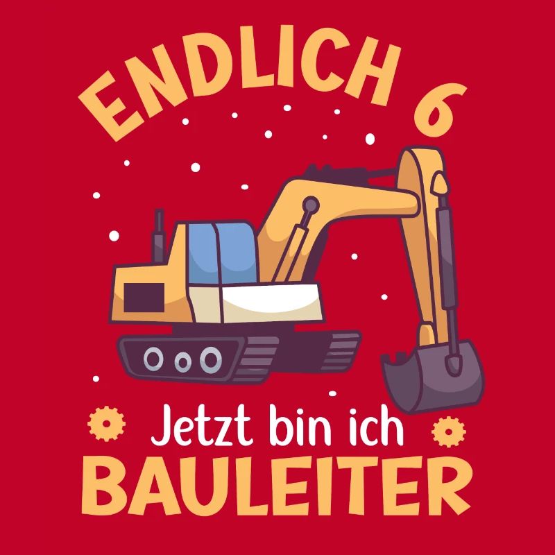 6. Geburtstag Junge Bagger Design Endlich 6