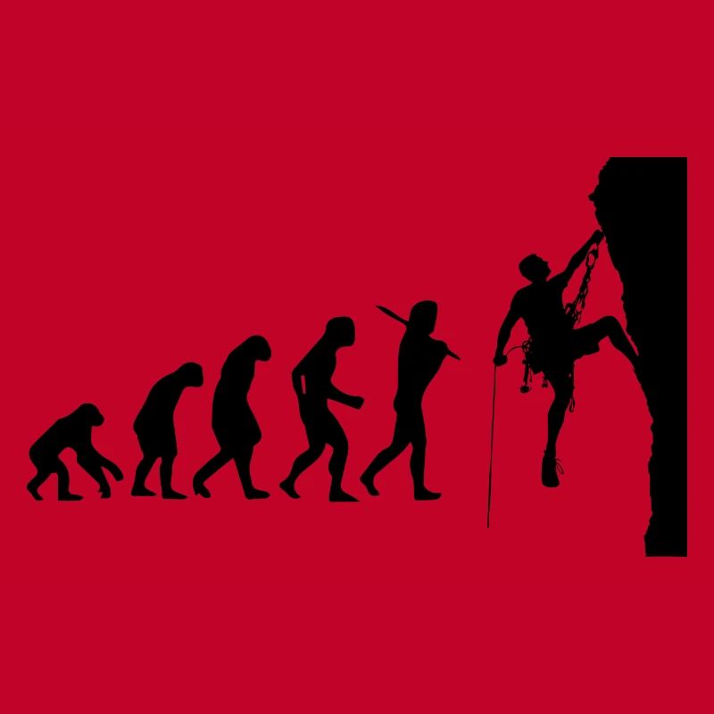 Klettern Kletterer Climbing Evolution Geschenk