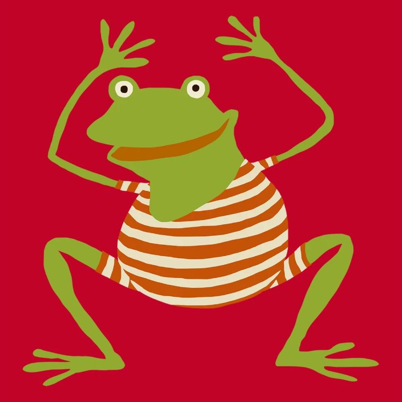 Frosch badet