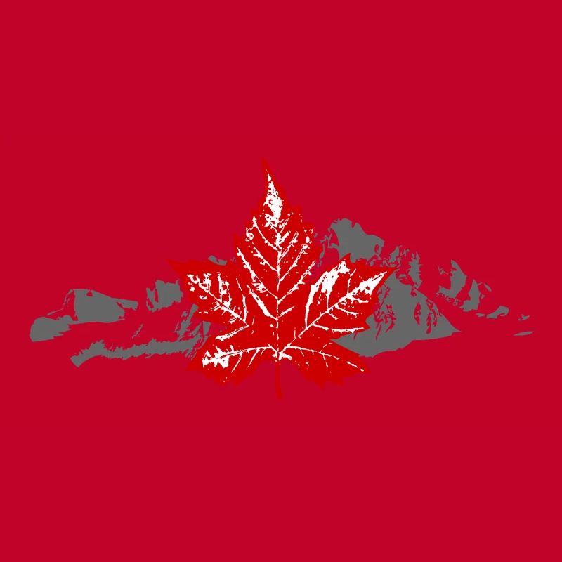 Canada - Maple Leaf & Mountain