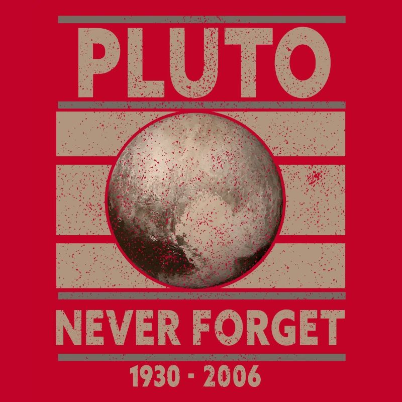 Never Forget Pluto Design Retro Style Funny Space