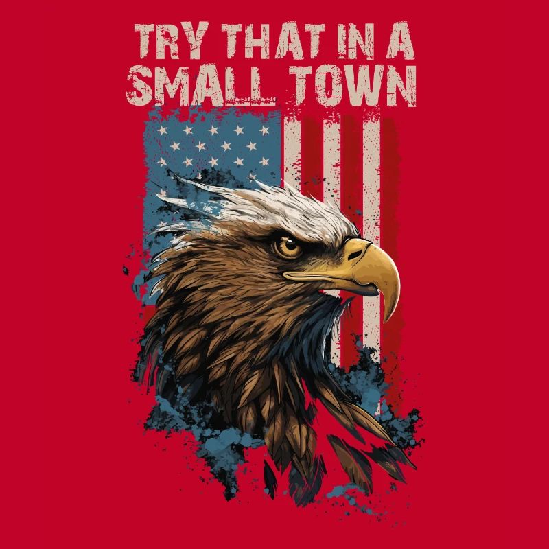 Versuchen Sie das in einer Kleinstadt American Flag Eagle