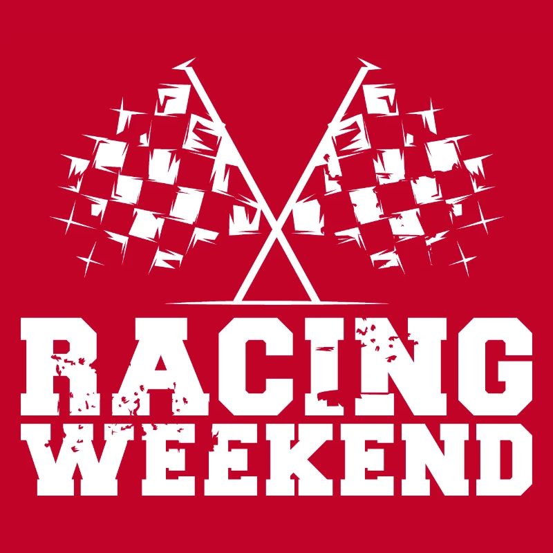Voitures de week-end de course Symbole de course Drapeau