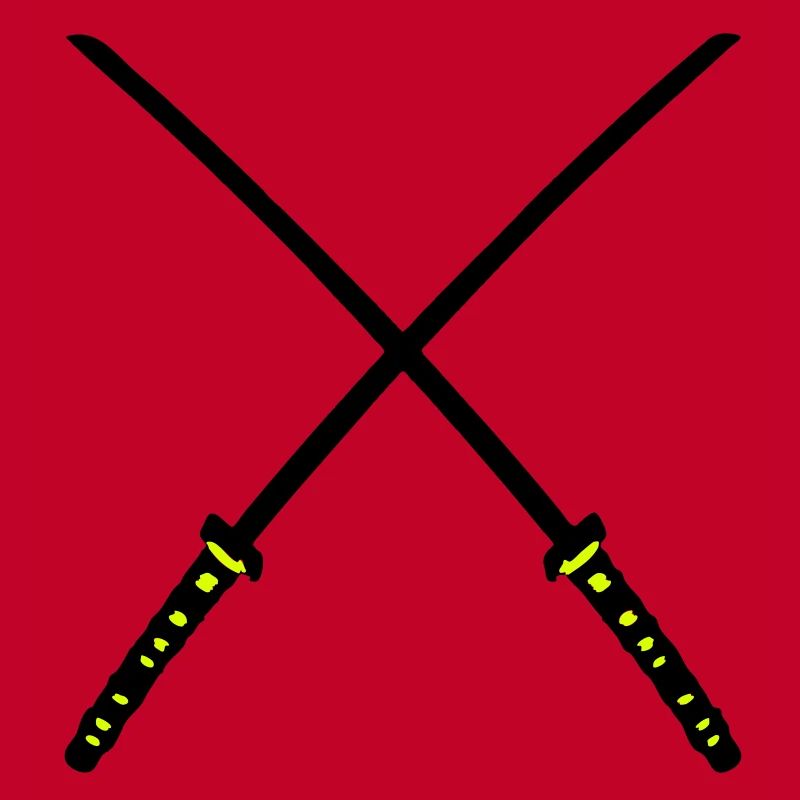 Katana Samurai épées croisées