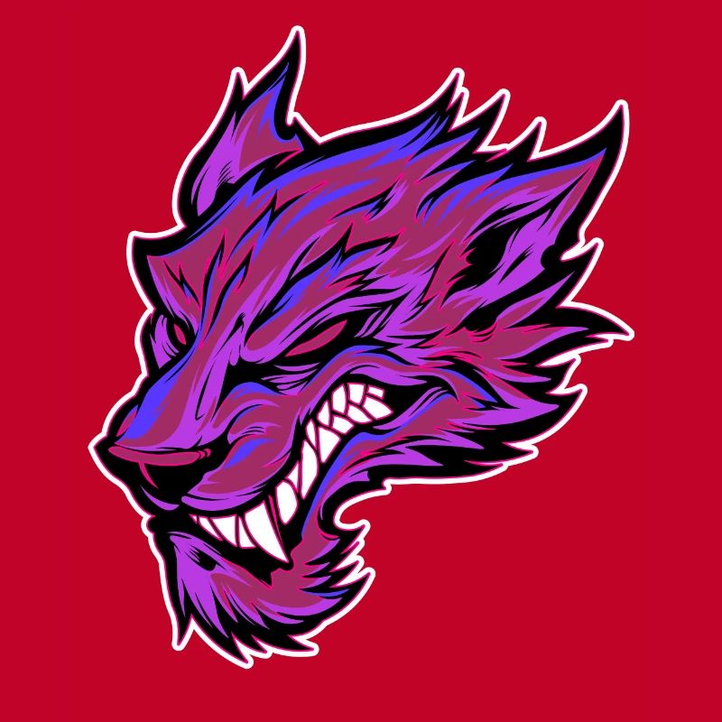 Wolf Head Wolf Head Tattoo Graffiti Pink