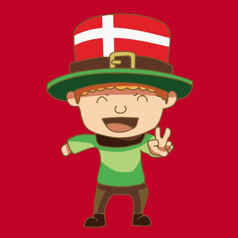 fable Kobold Leprechaun Drapeau Danemark Cadeau