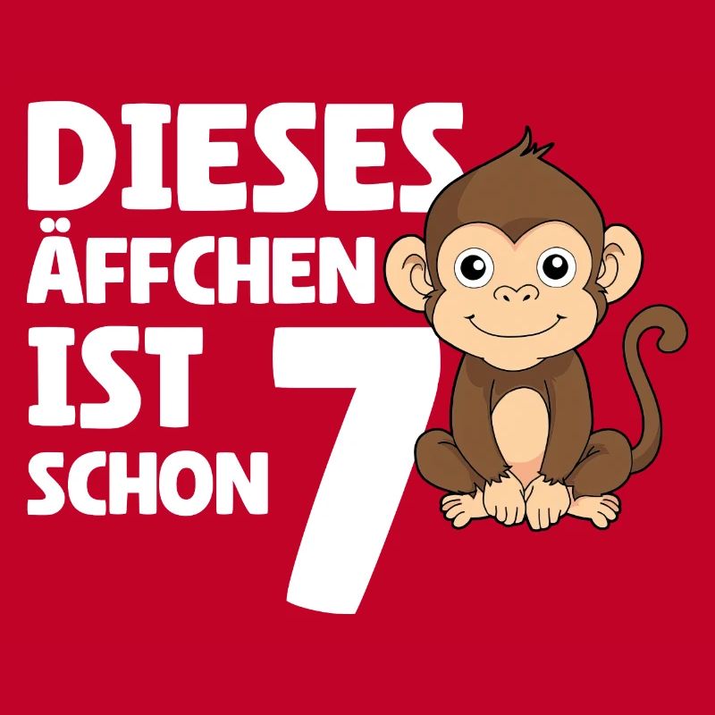 7. Geburtstag 2017 - Dieses Äffchen Ist Schon 7