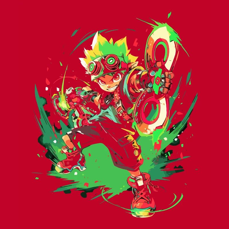 Forest Boy: Gaming Legend with Cool Flash Design