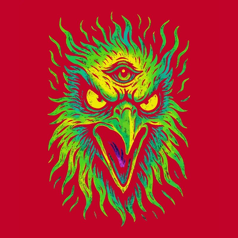 Psycho Bird avec troisième œil Neon Eagle