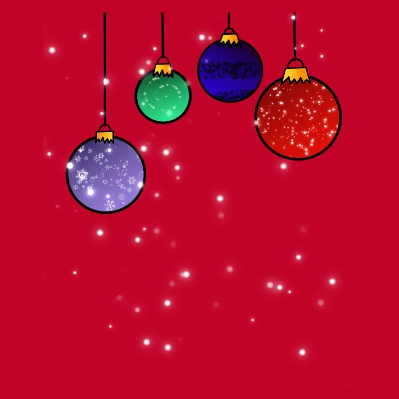 Christbaumkugeln mit Schneeflocken