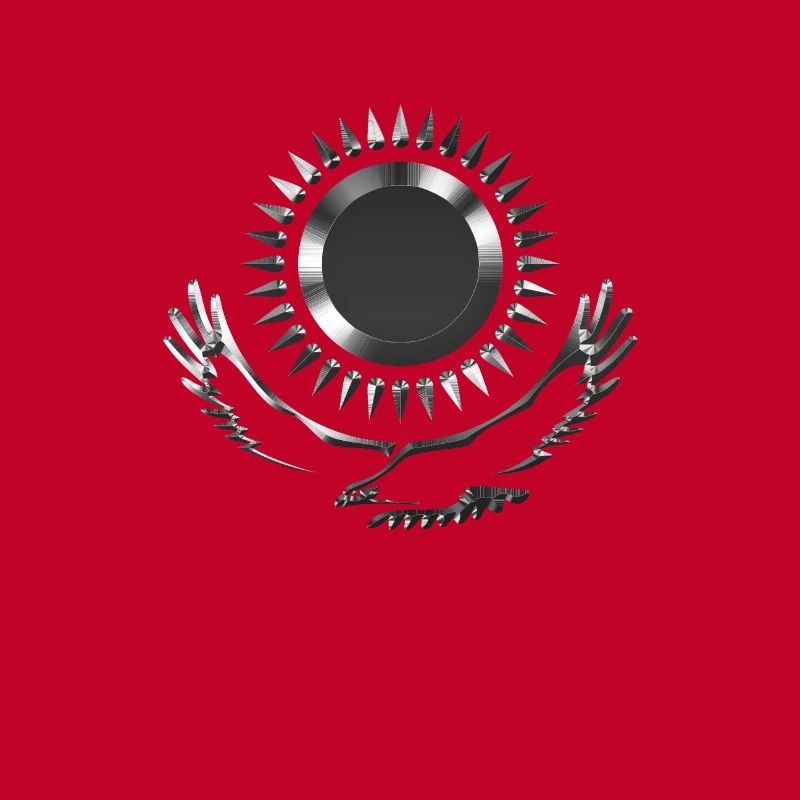 Kazakhstan Eagle steppe eagle silver flag flag