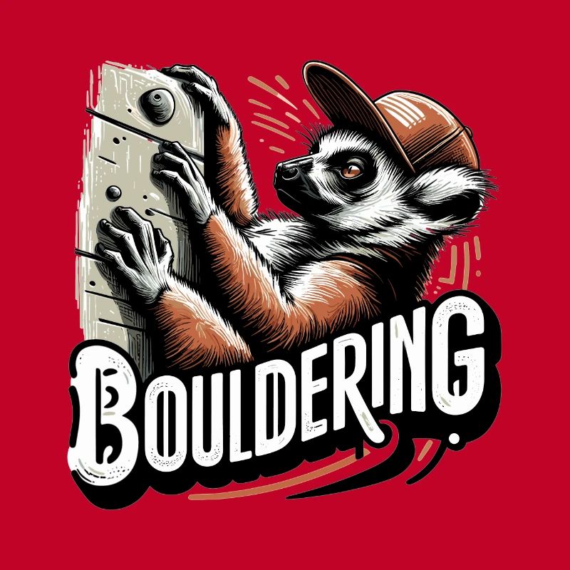 Bouldering Lemur Climbing Gift