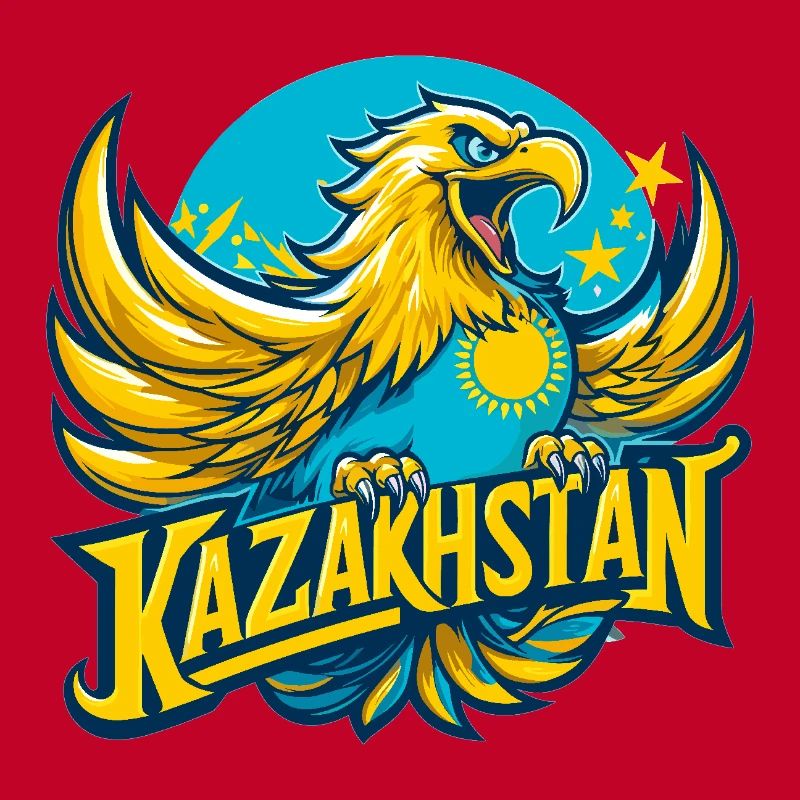Kazakhstan Eagle Sun Flag Flag Gift