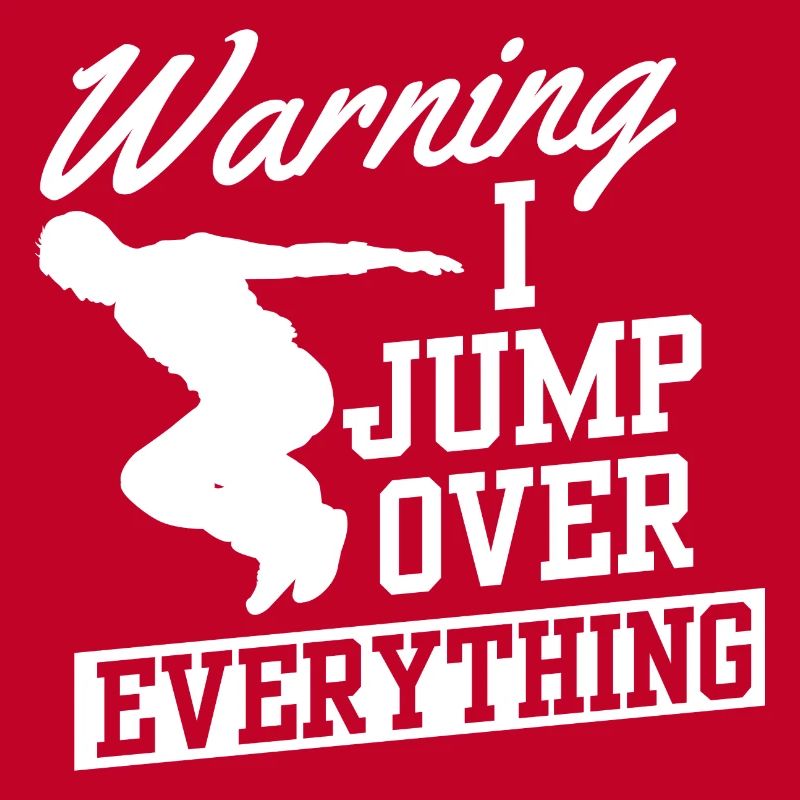 Warning I Jump Over Everything Parkour Runner Gift