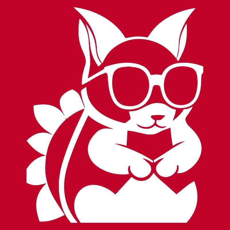 Lustiges Eichhörnchen mit Sonnenbrille Eichhörnchen