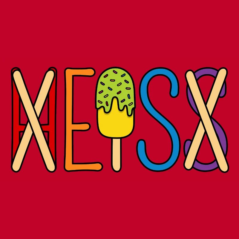 H EIS S - Eis essen - heiß - Sommer - Hitze - Eis