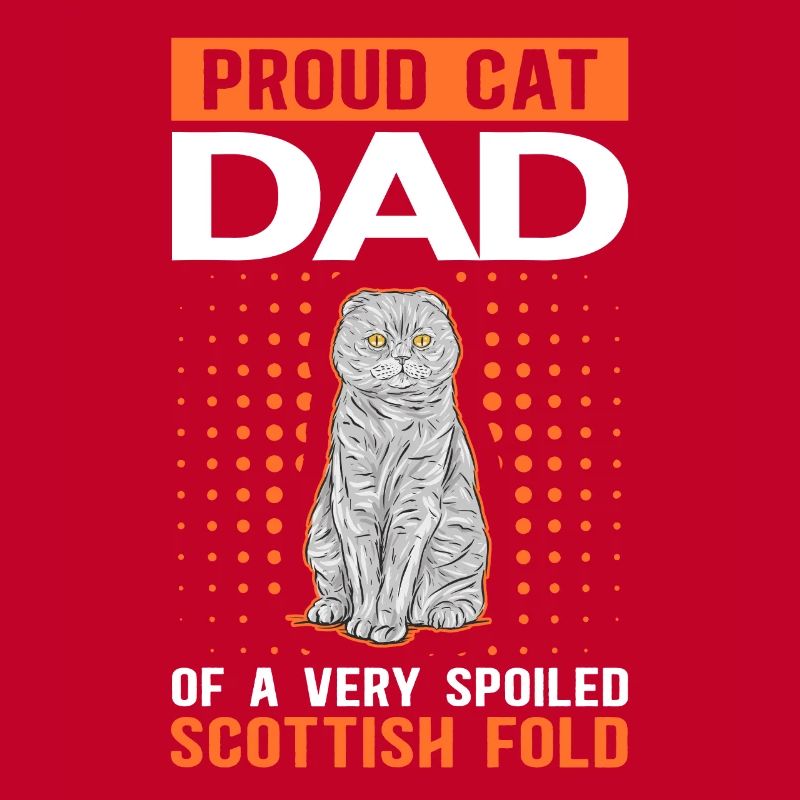 Scottish Fold-eared Cat Dad Cat Daddy Gift