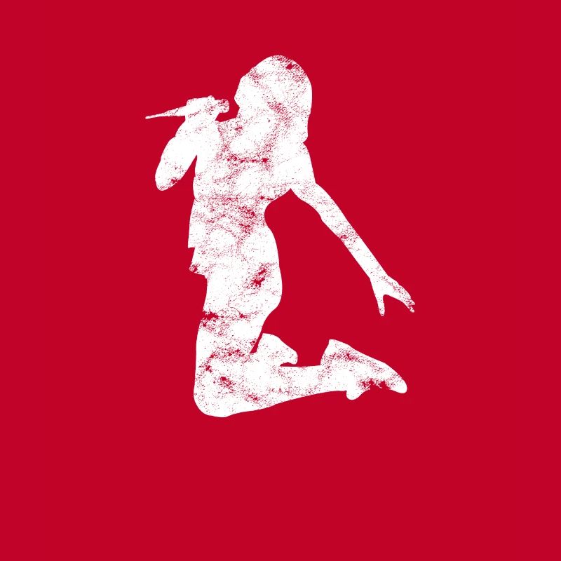Silhouette de chanteuse chanteuse