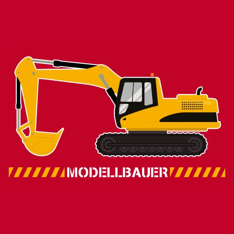 Modellbauer Modellbau Baustelle Bagger Baumaschine