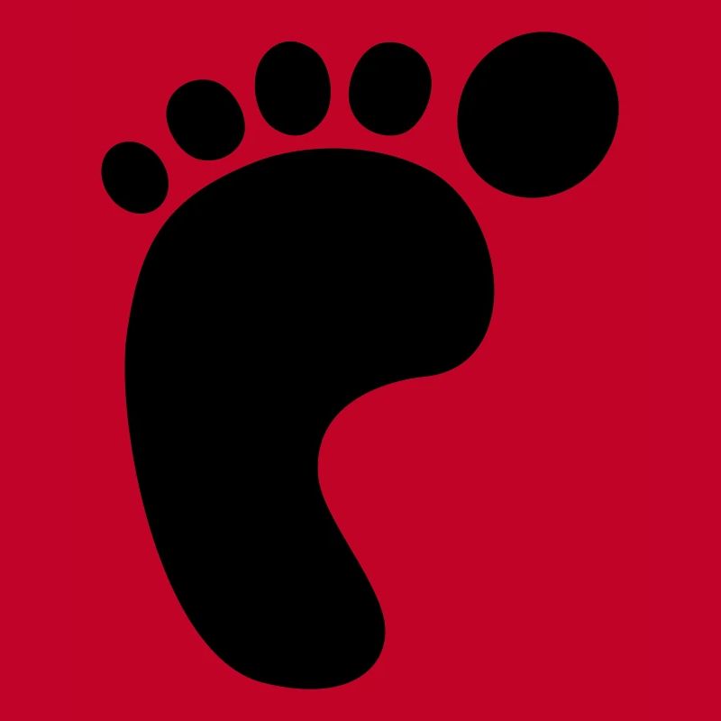 Impression de pied gauche