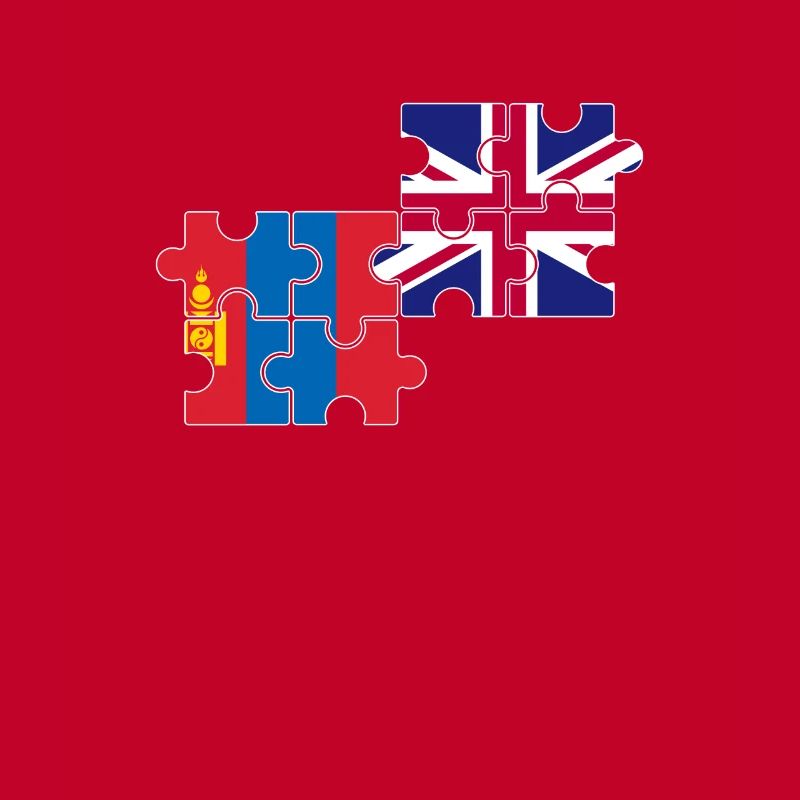 Mongolie Drapeau du Royaume-Uni Mongol britannique