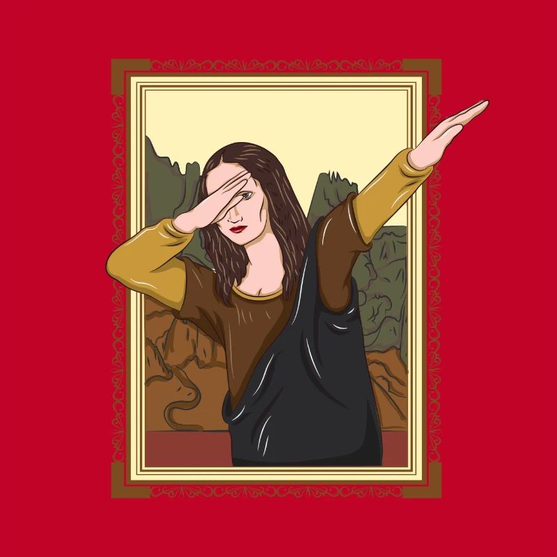 Dabbing Mona Lisa Dab Dance Kunst Lehrer Gemälde