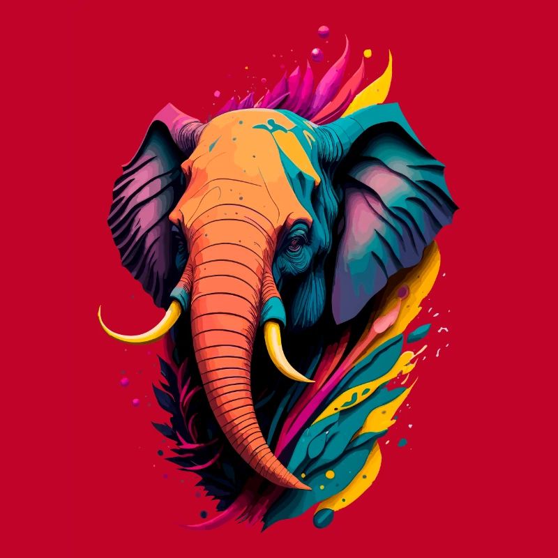Éléphant coloré