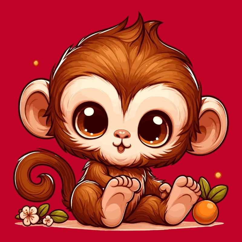 AFFE ÄFFCHEN BANANE BAUM TIER ZOO KLETTERN BABY