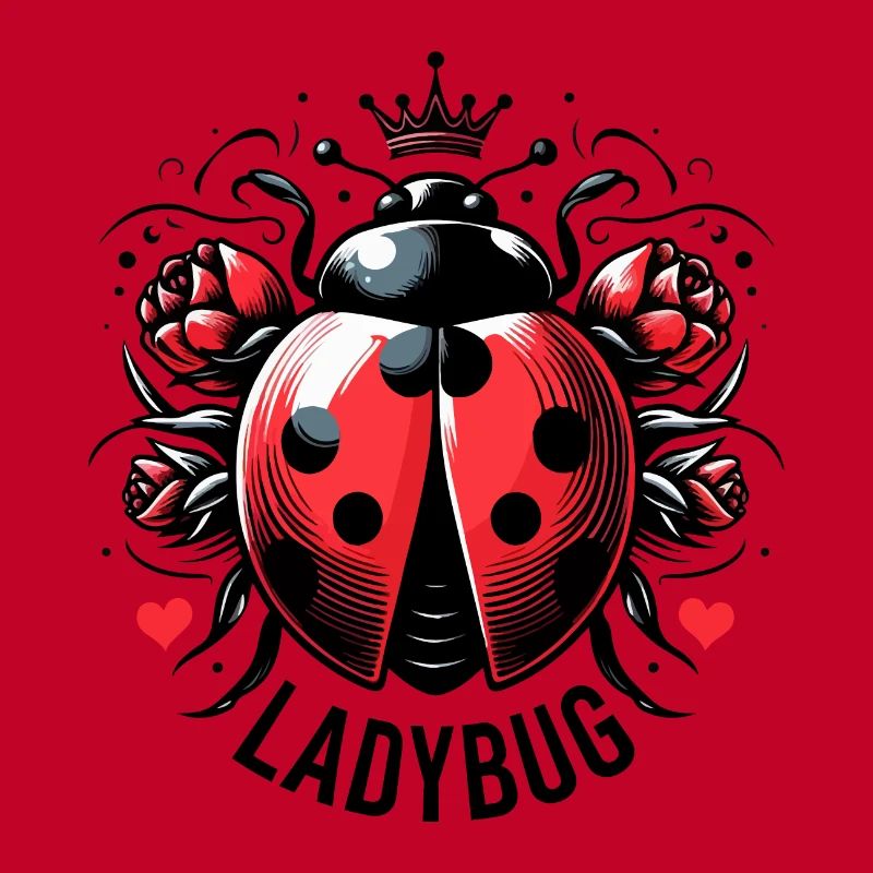 LADYBUG LADYBUG FLYING DOTS INSECT LUCK