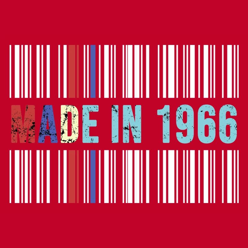 1966 anniversaire 56 ans 56e anniversaire rétro code-barres