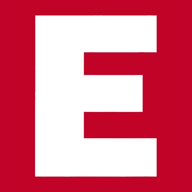 Letter E Capital Alphabet Monogram Initial