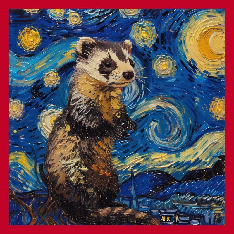frettchen, Van Gogh, Geschenk