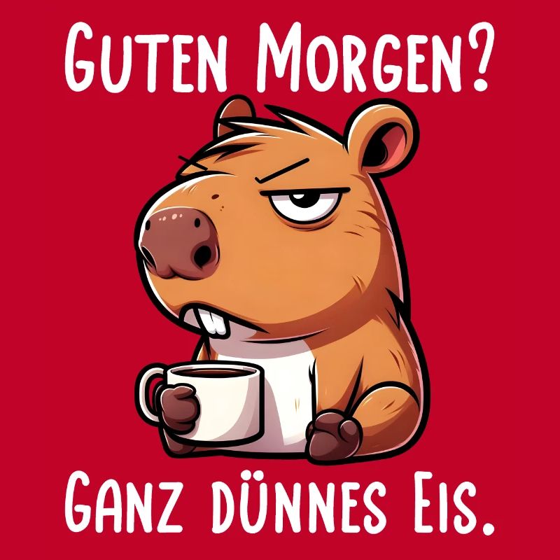 Capybara Guten Morgen Ganz Dünnes Eis