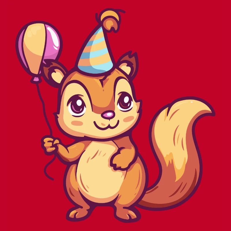 Squirrel Birthday Comic Cute
