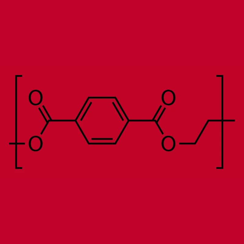 Molécule de polyéthylène téréphtalate (PET).