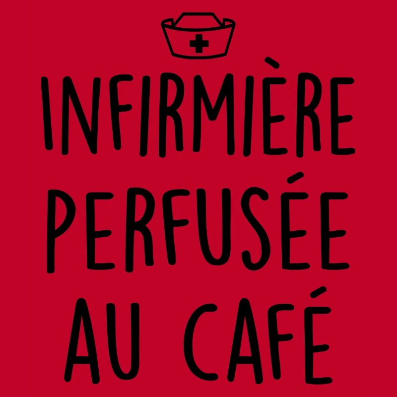 Infirmière perfusée au café