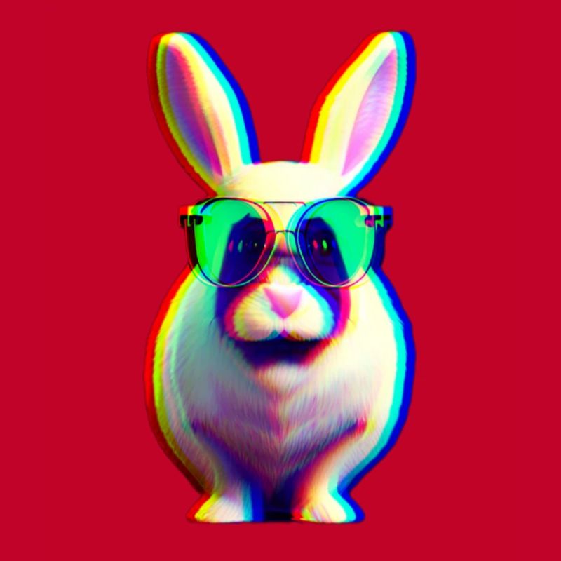 Cool Rabbit - Lapin effet glitch