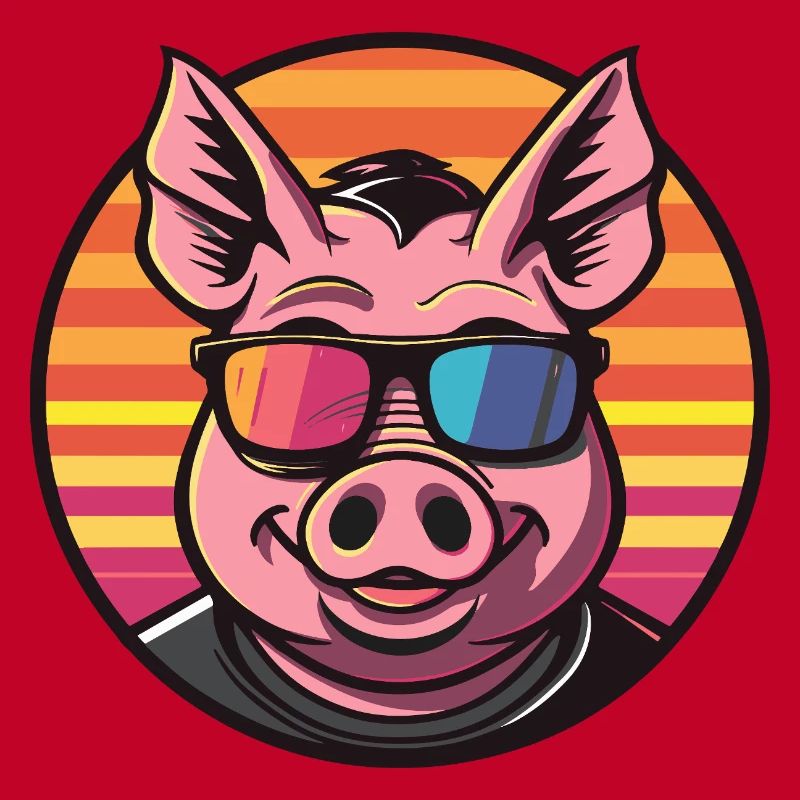 Pig Comic Cool Summer