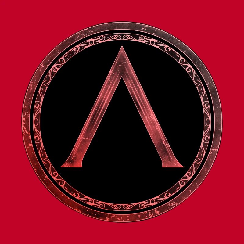 Symbole Sparta Lambda Feu celtique rouge