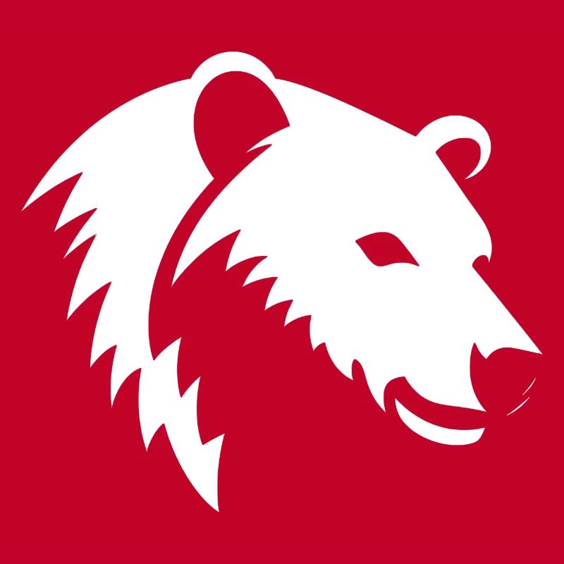 Bär Silhouette eines Eisbärkopfes