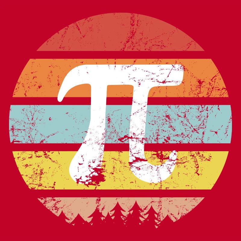 Vintage Math Retro Pi