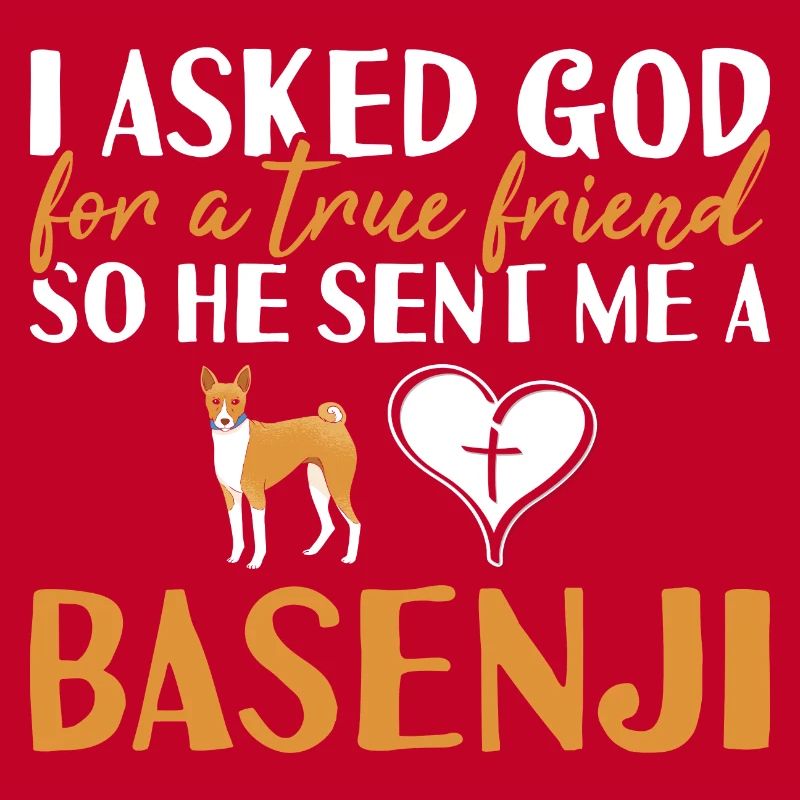 Chien J’ai demandé à Dieu un véritable ami Basenji