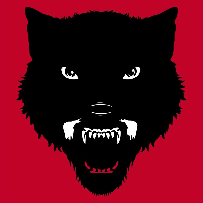 black wolf head