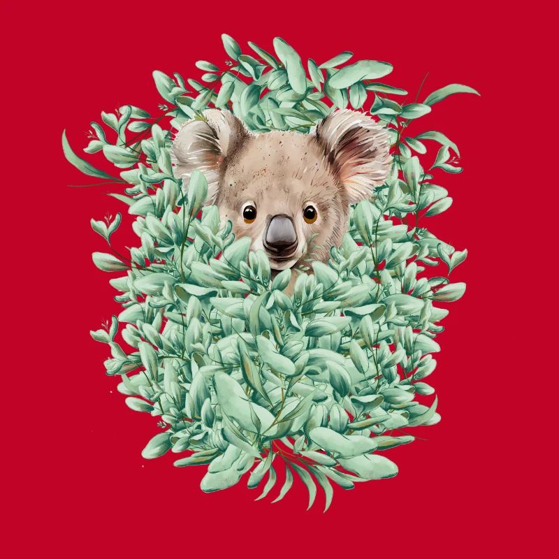 Koala Bear in eucalyptus forest