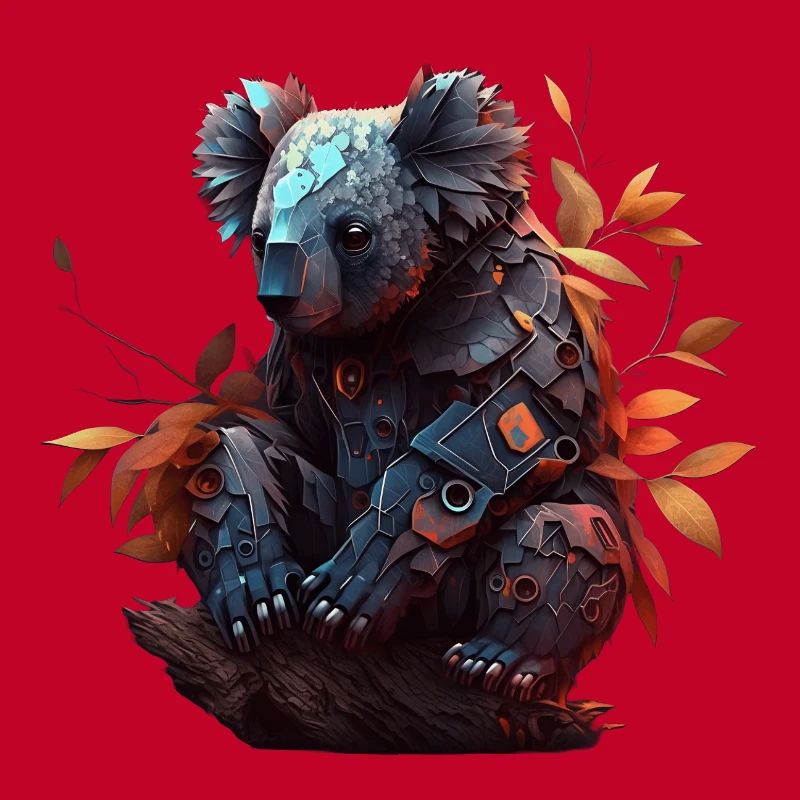 Koala dans les feuilles d’eucalyptus